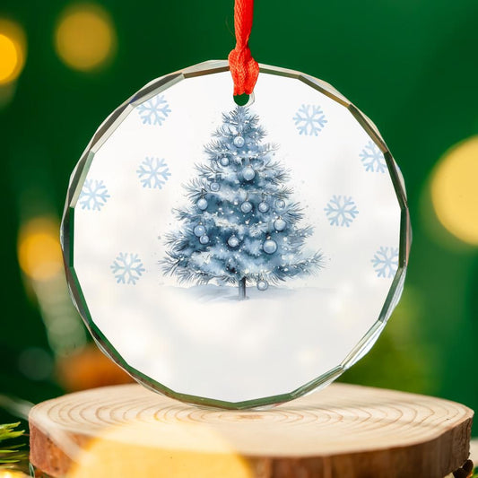 Blue Tree Christmas Ornament