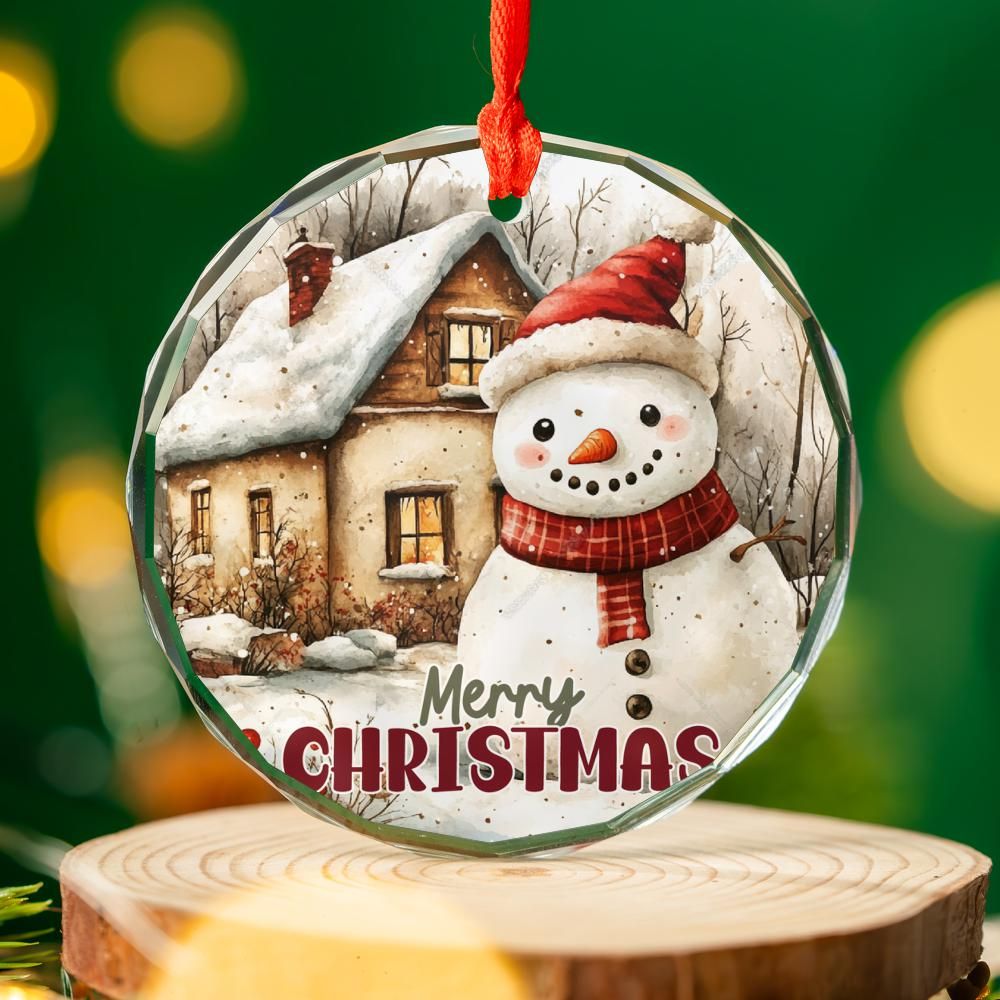 Country Christmas Snowman ornament-0402