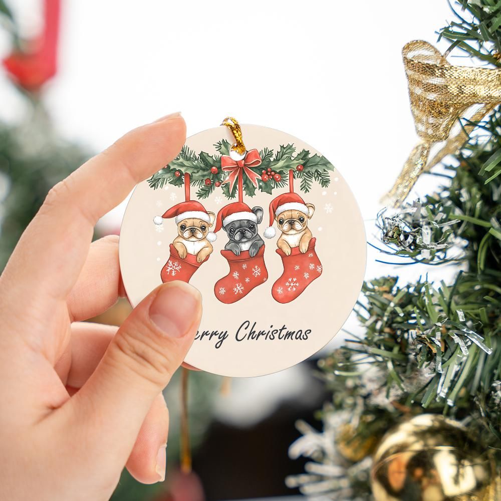 Cute Puppy Christmas Ornament