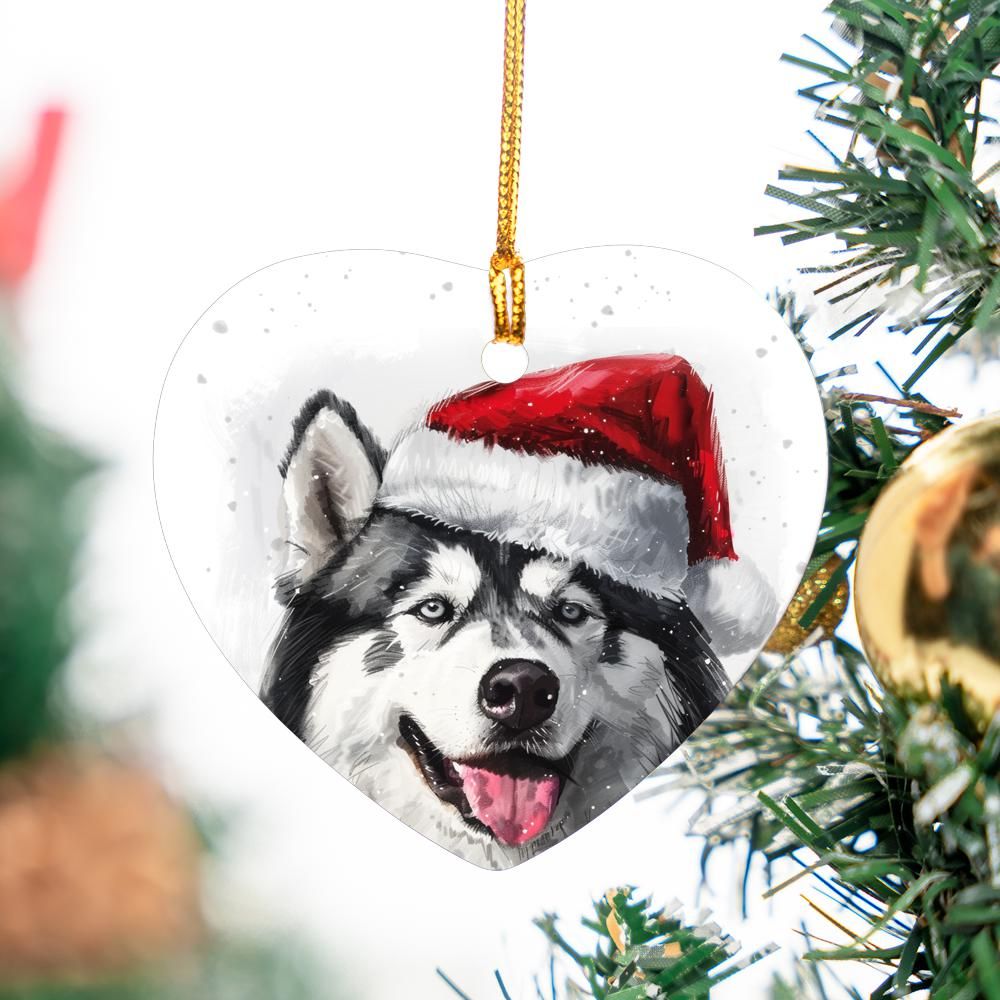 Alaskan-Malamute-2 Christmas Ornament