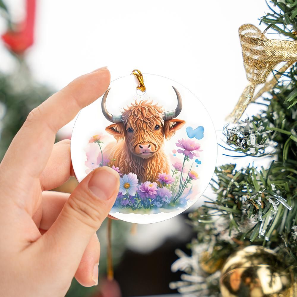 Christmas Ornament Highland Cow Baby (2)