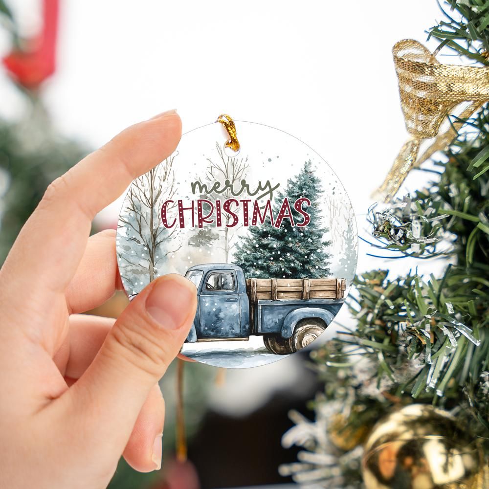 Country Christmas Truck ornament-02