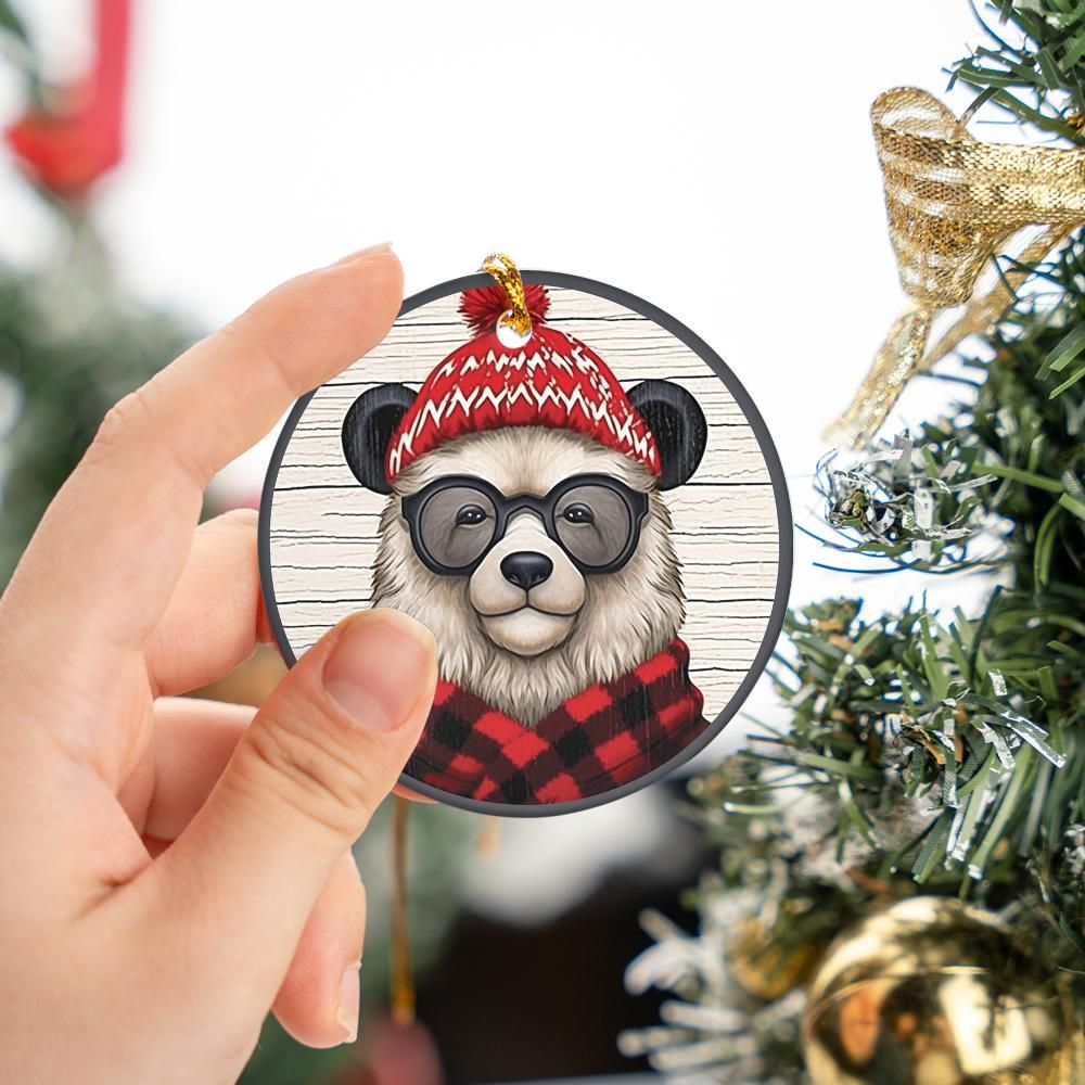 Bear Red Christmas Ornament