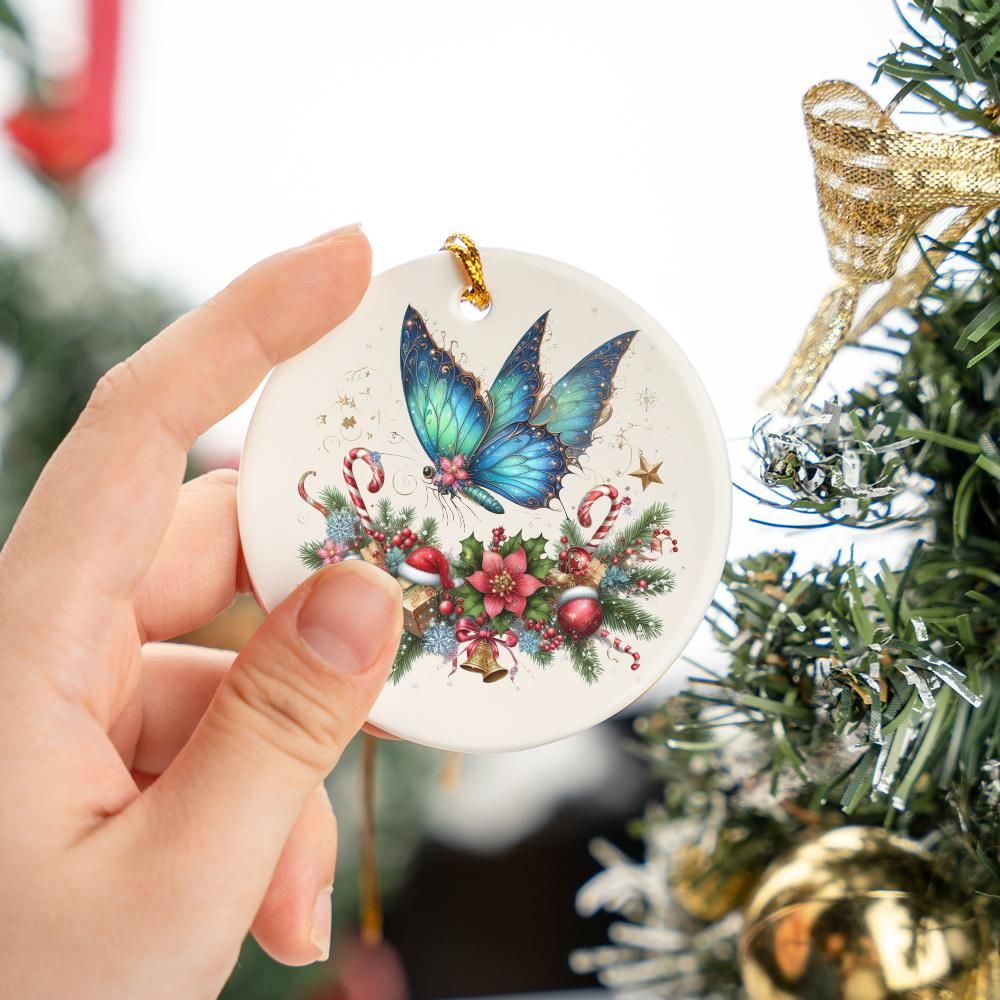 Personalised Butterfly 2 Christmas Ornament