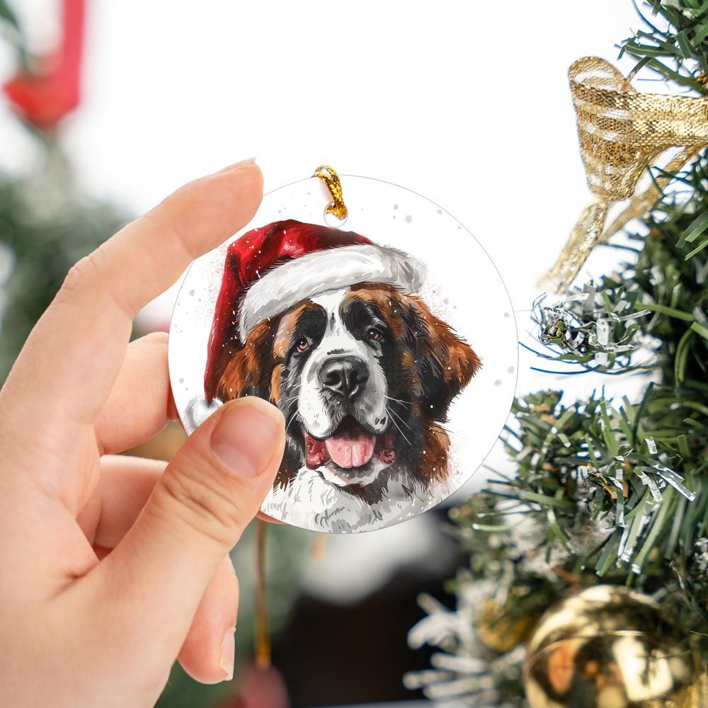 Saint-Bernard-2 Christmas Ornament