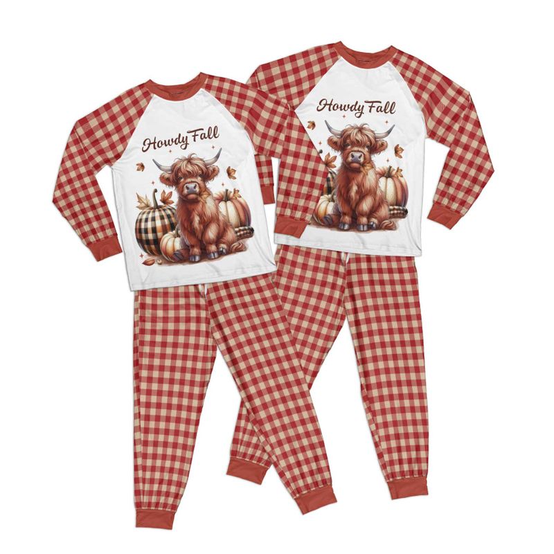 Howdy Highland Cow Kid Pajamas Set Matching