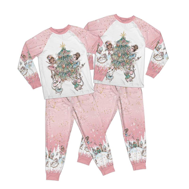 Pink Christmas Nutcracker Adult Pajamas Set Matching