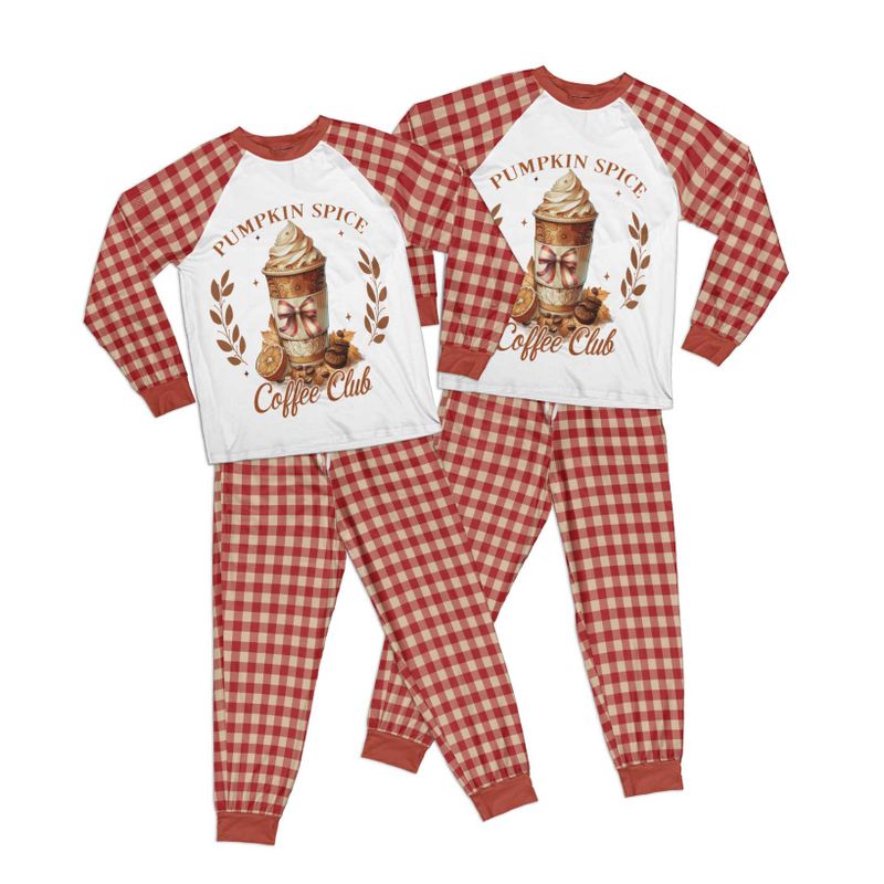 Autumn Pumpkin and Spice Kid Pajamas Set Matching