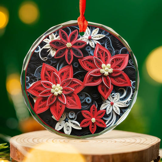 Christmas Ornament Poinsettia Flowers 1