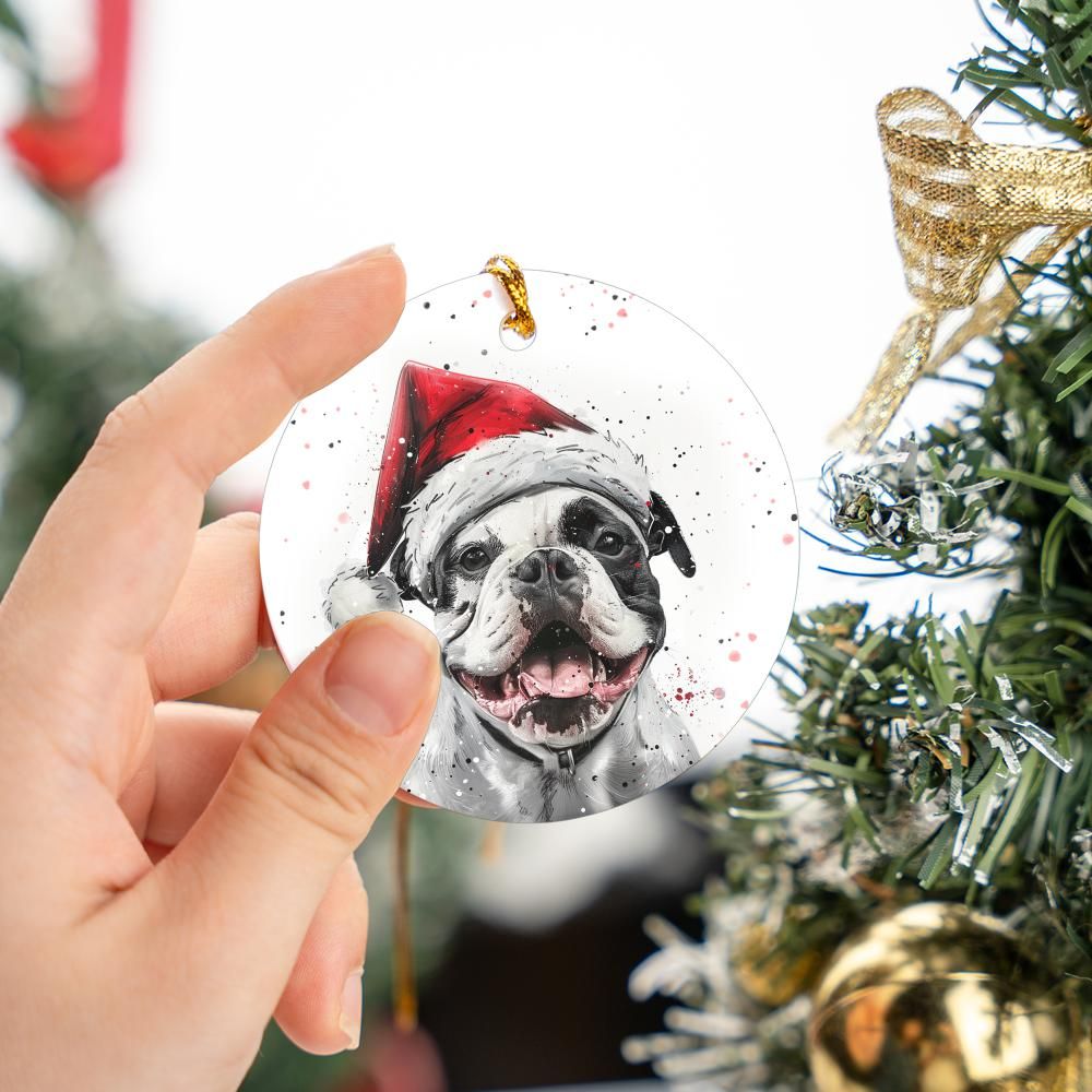 American-Bulldogdog-2 Christmas Ornament