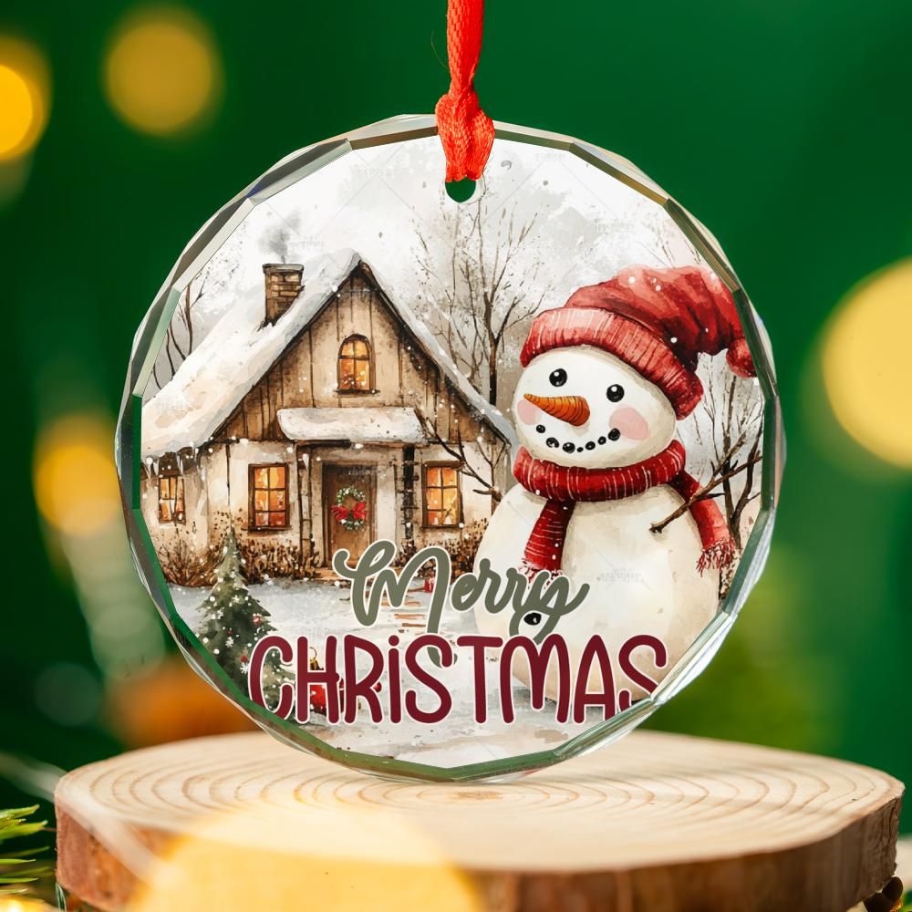 Country Christmas Snowman ornament-0302