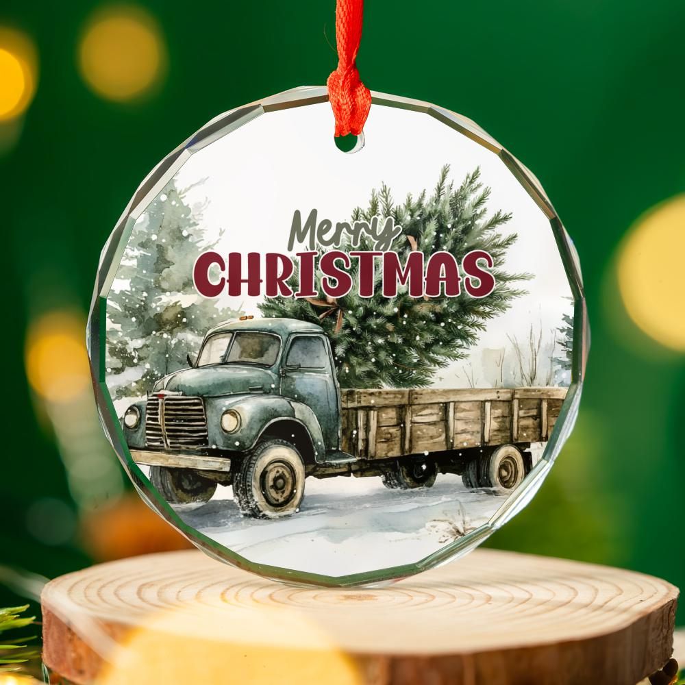 Country Christmas Truck Christmas Ornament