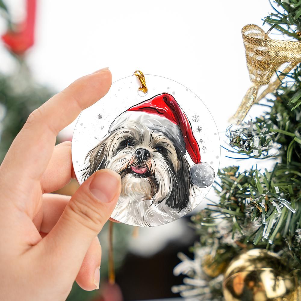 Lhasa-Apso-1 Christmas Ornament