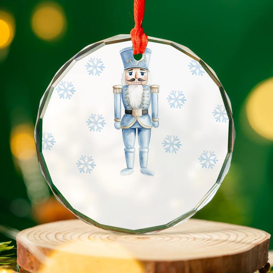 Blue Nutcracker Christmas Ornament