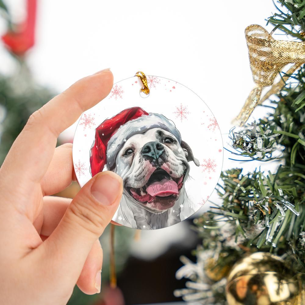 American-Bulldogdog-1 Christmas Ornament