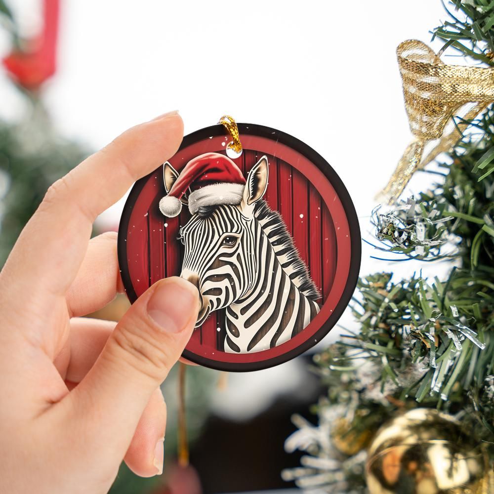 Christmas Ornament Zebra