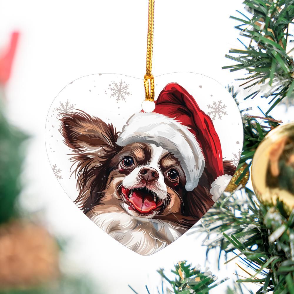 Papillon-2 Christmas Ornament