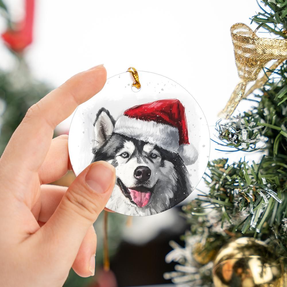 Alaskan-Malamute-2 Christmas Ornament