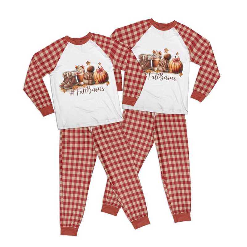 Autumn Fall Basics Kid Pajamas Set Matching