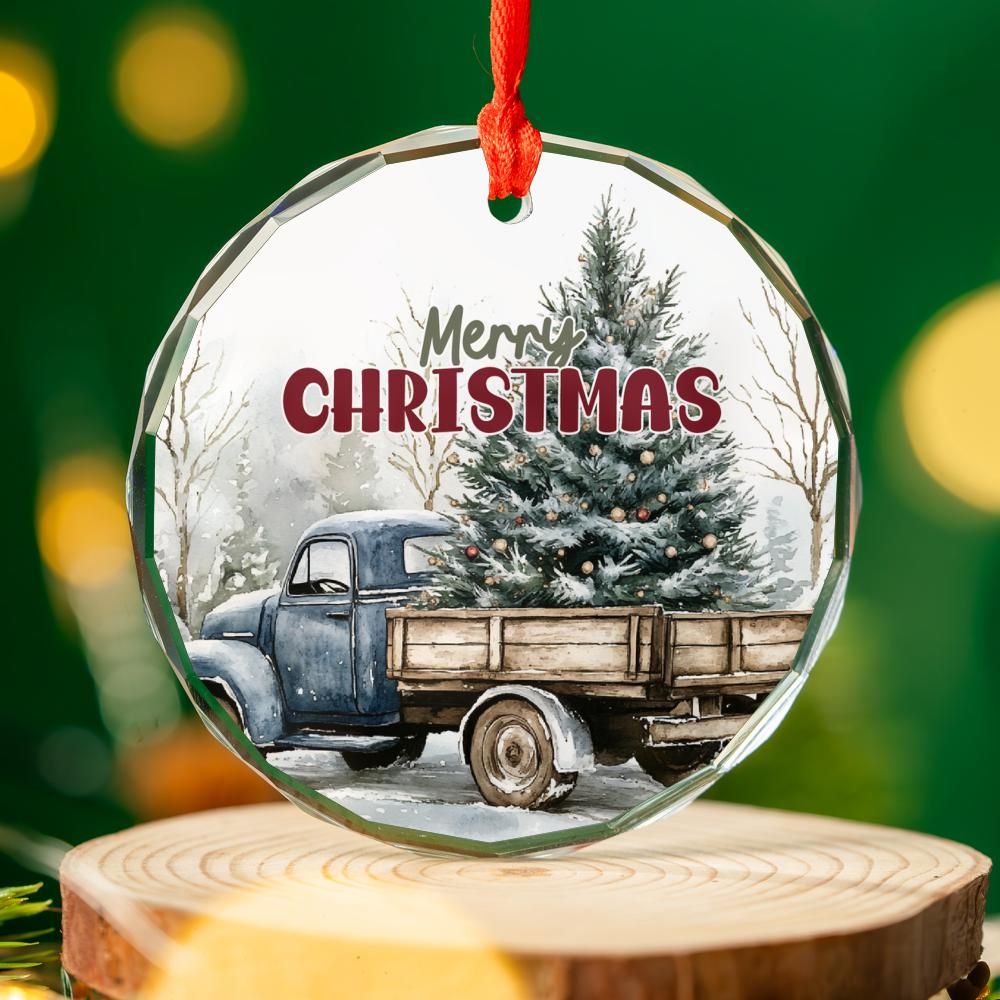 Country Christmas Truck 4 Christmas Ornament