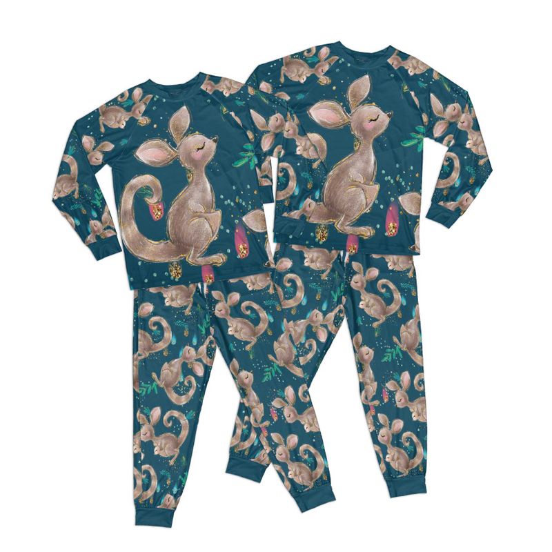 Kid Pajamas Set Australian Animals Kangaroo