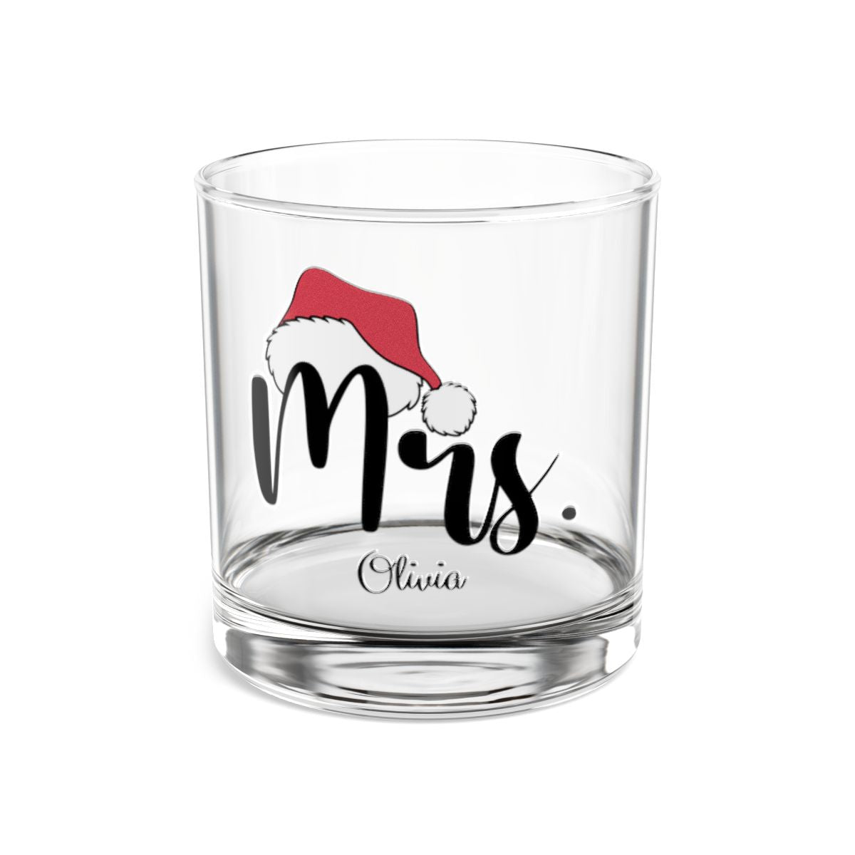 Personalised Christmas Mr & Mrs Wine Glass 12oz, Whiskey Glass 6oz, Stemless Wine Glass 11.75oz, Rock Glass 10oz