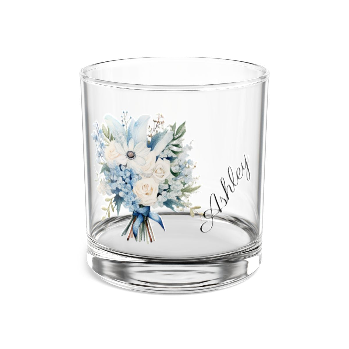 Wedding Bouquets Flower Personalised Floral Bouquet Wine Glass, Stemless Wine Glass, Whiskey Glass, Rocks Glass