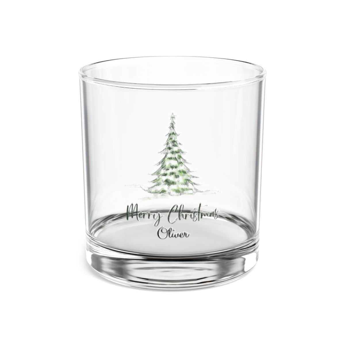 Merry Christmas Personalised Christmas Wine Glass 12oz, Whiskey Glass 6oz, Stemless Wine Glass 11.75oz, Rock Glass 10oz