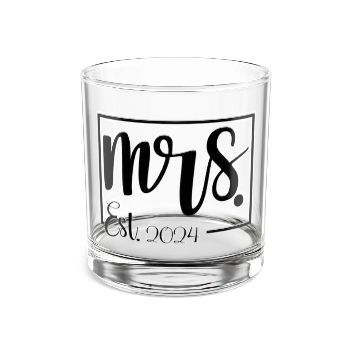 Mr And Mrs-4a Personalised Christmas Mr & Mrs Wine Glass 12oz, Whiskey Glass 6oz, Stemless Wine Glass 11.75oz, Rock Glass 10oz