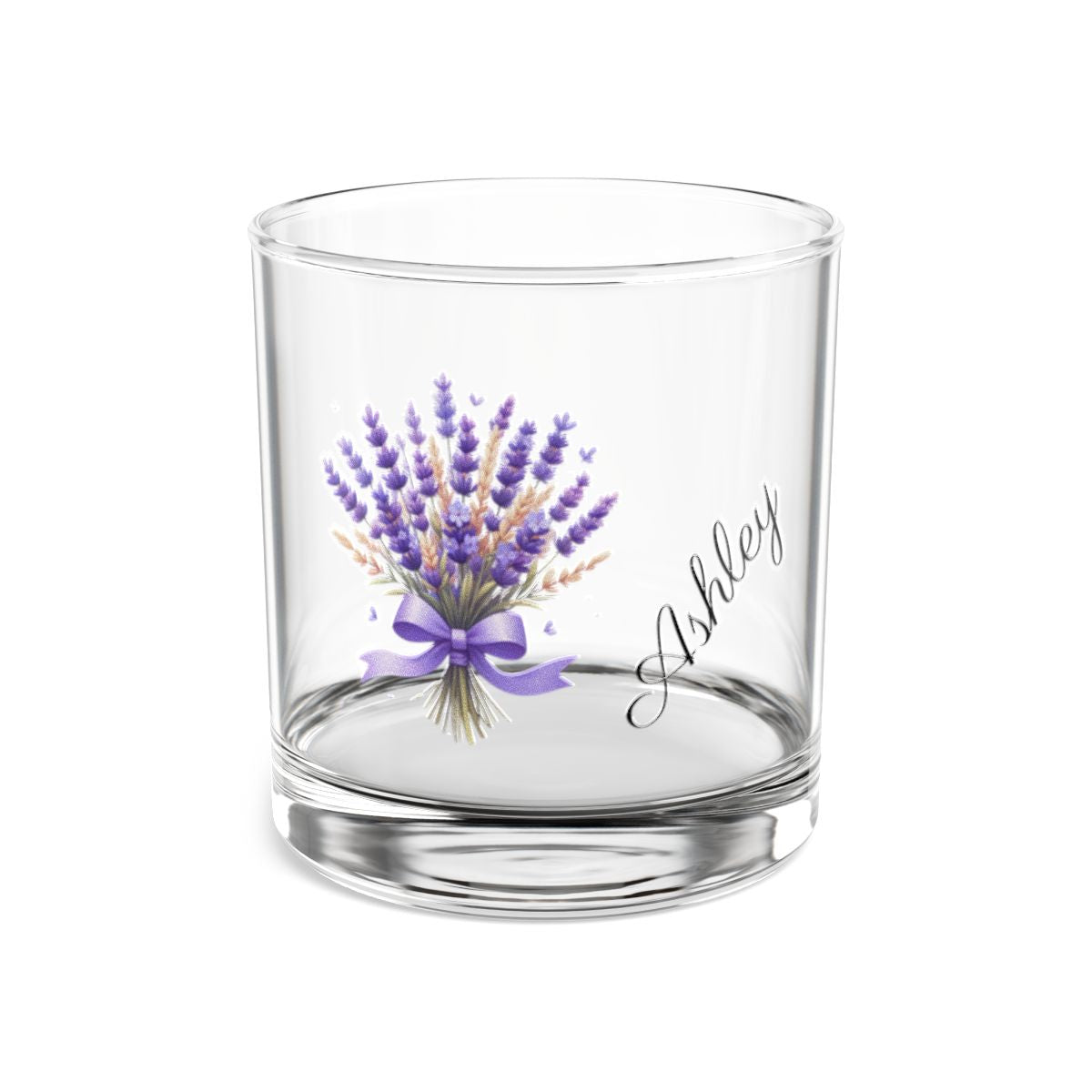 Personalised Floral Bouquet Wine Glass, Stemless Wine Glass, Whiskey Glass, Rocks Glass