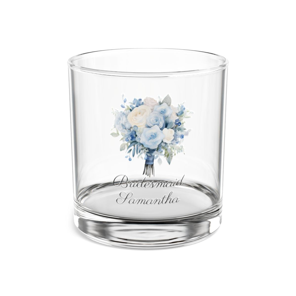 Wedding Bouquets Flower Personalised Floral Bouquet Wine Glass, Stemless Wine Glass, Whiskey Glass, Rocks Glass