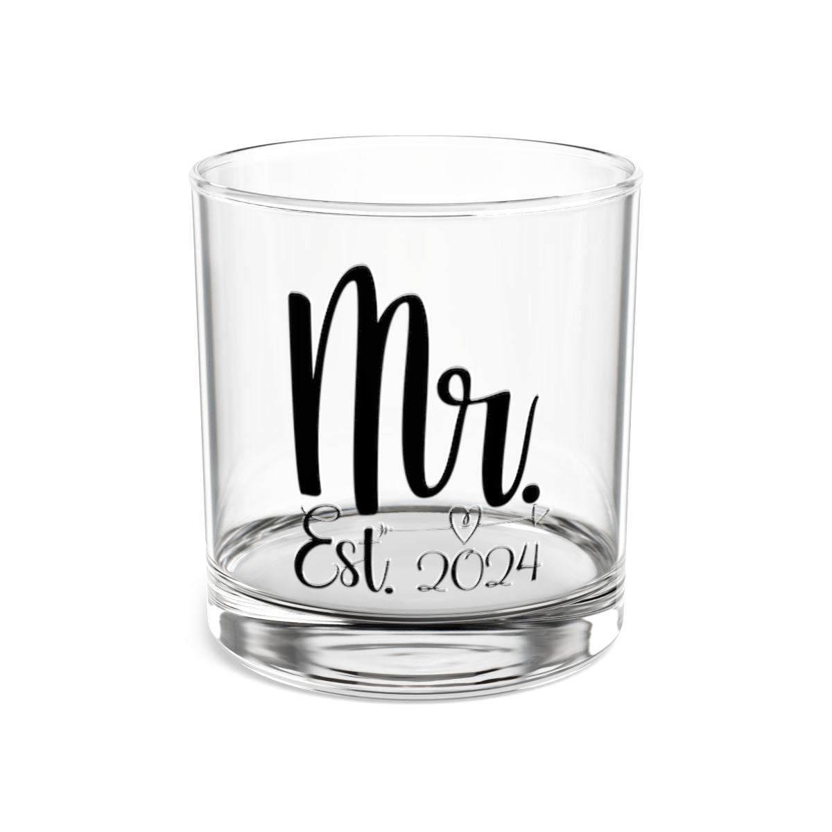 Mr And Mrs-2a Personalised Christmas Mr & Mrs Wine Glass 12oz, Whiskey Glass 6oz, Stemless Wine Glass 11.75oz, Rock Glass 10oz