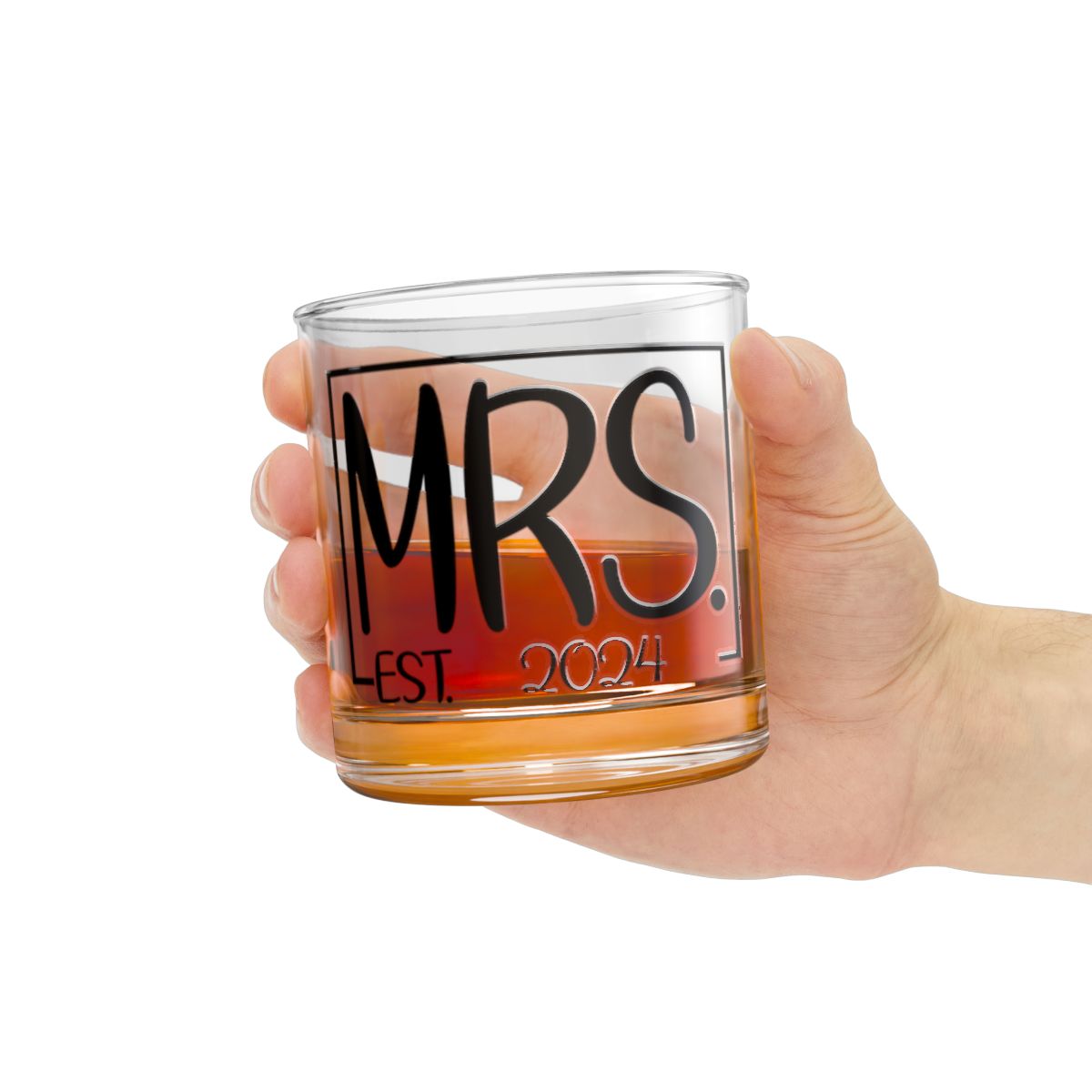 Mr And Mrs 1 Personalised Christmas Mr & Mrs Wine Glass 12oz, Whiskey Glass 6oz, Stemless Wine Glass 11.75oz, Rock Glass 10oz