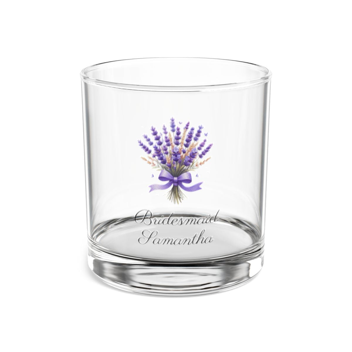 Personalised Floral Bouquet Wine Glass, Stemless Wine Glass, Whiskey Glass, Rocks Glass