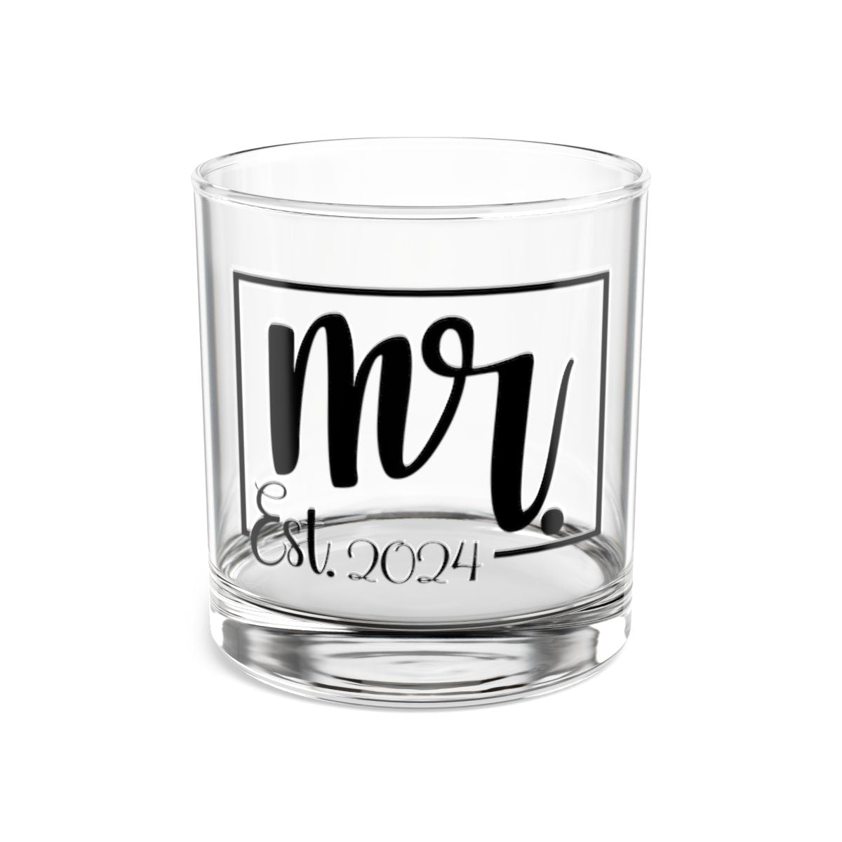 Mr And Mrs-4a Personalised Christmas Mr & Mrs Wine Glass 12oz, Whiskey Glass 6oz, Stemless Wine Glass 11.75oz, Rock Glass 10oz