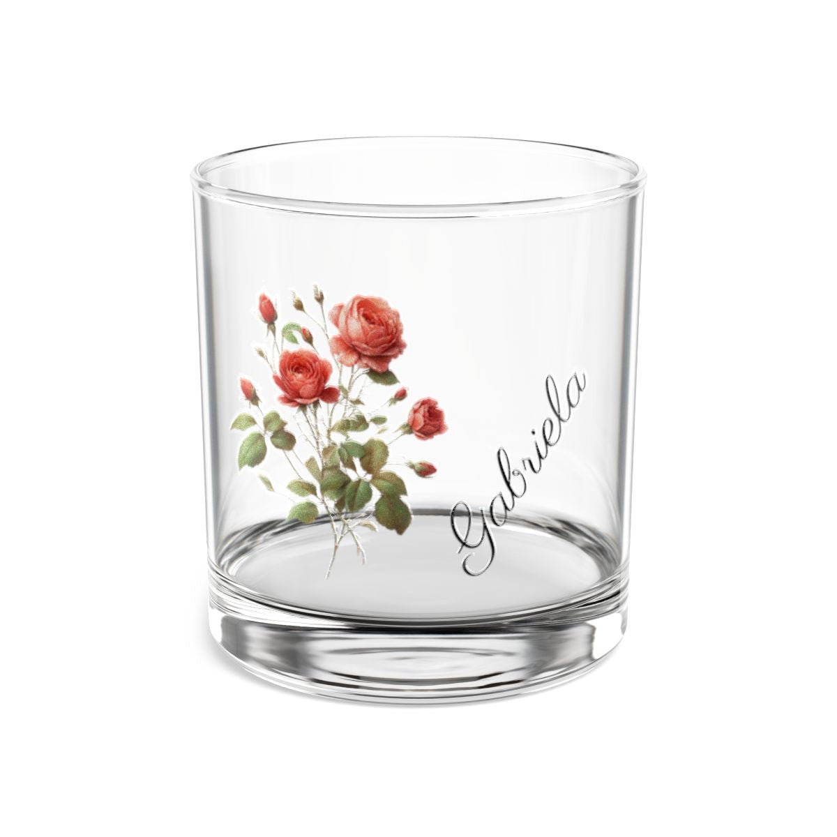 Rose June Personalised Floral Birthday Month Bouquet Wine Glass, Stemless Wine Glass, Whiskey Glass, Rocks Glass