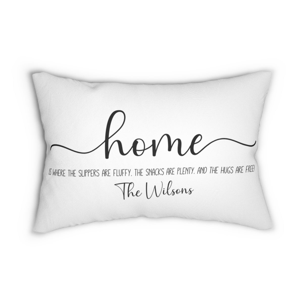 Personalised Home Coordinates, Quote Pillow, Name Pillow, Polyester Lumbar Pillow
