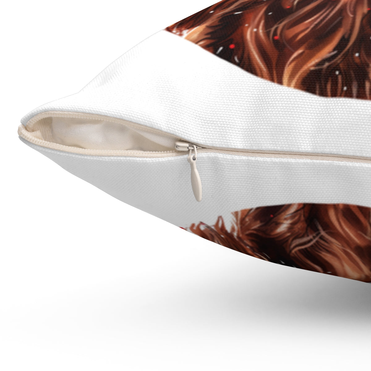 Christmas dog Cushions_Irish_Setter-2 Personalised Dog Christmas Spun Polyester Square Throw Cushion with Insert