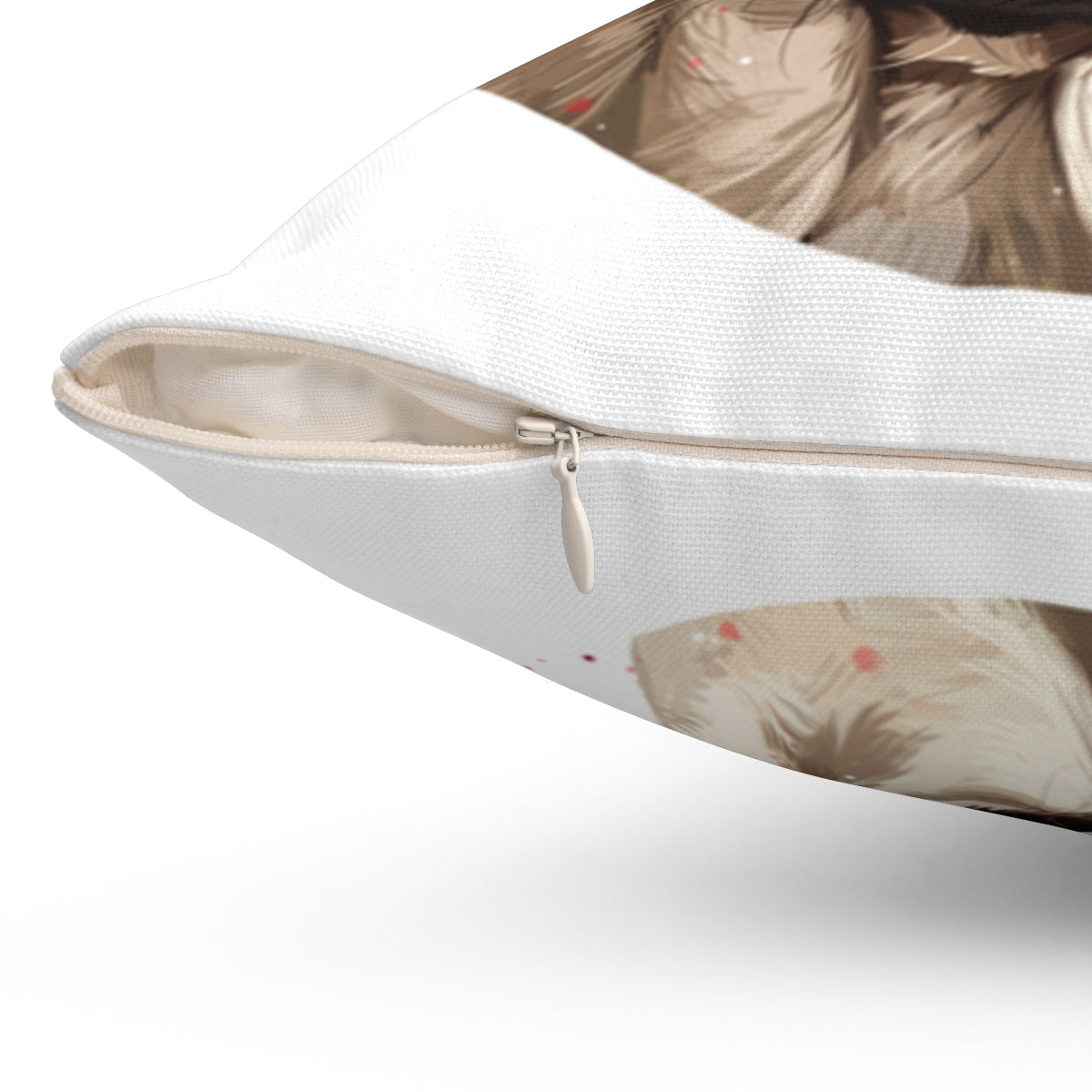 Christmas dog Cushions_Pug-2 Personalised Dog Christmas Spun Polyester Square Throw Cushion with Insert - Maltese