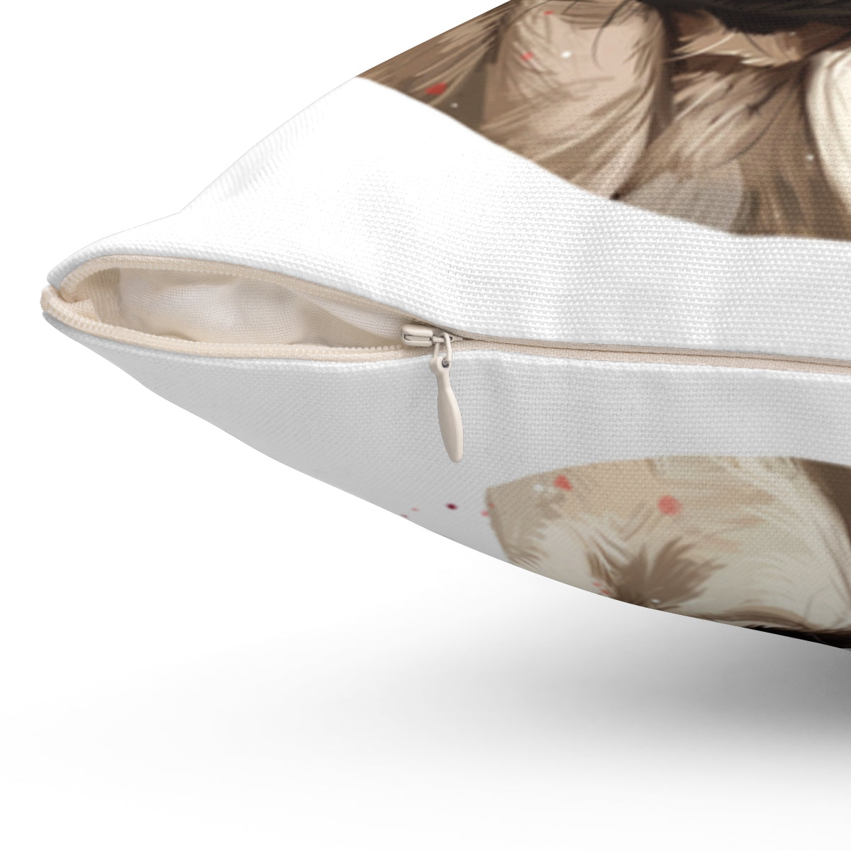 Christmas dog Cushions_Pug-2 Personalised Dog Christmas Spun Polyester Square Throw Cushion with Insert - Maltese