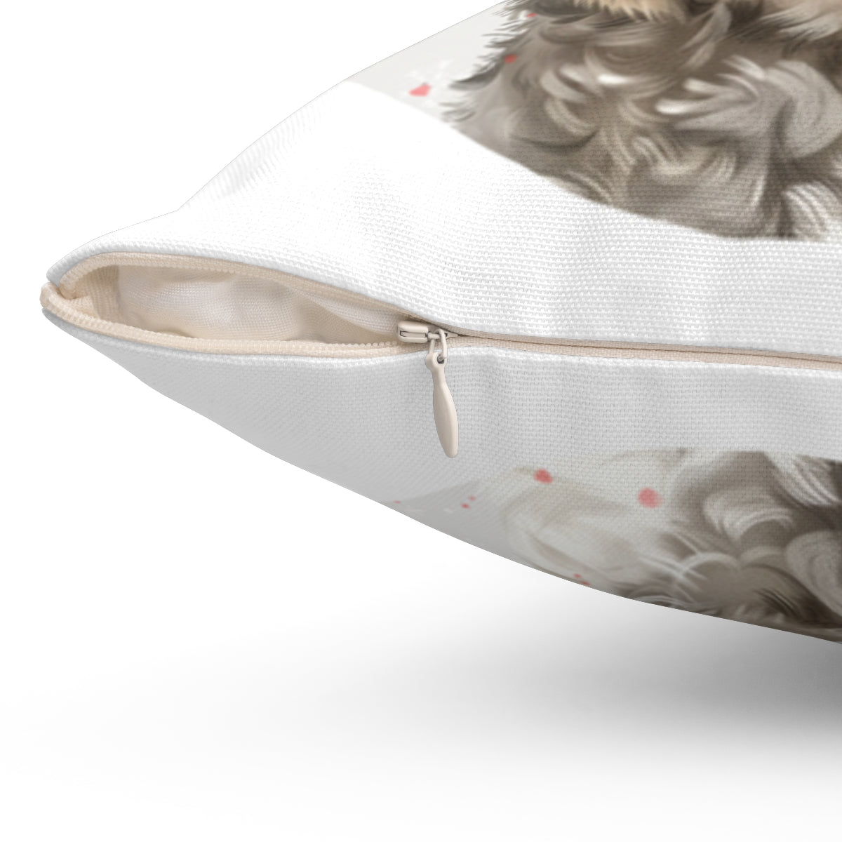 Christmas dog Cushions_Maltese-1 Personalised Dog Christmas Spun Polyester Square Throw Cushion with Insert