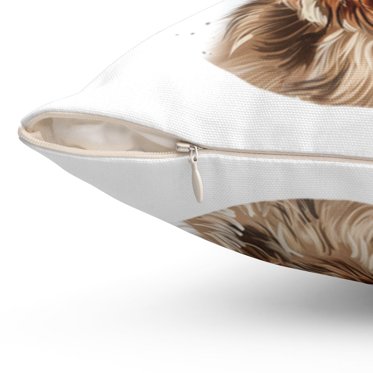 Christmas dog Cushions_Australian-Silky-Terrier-2 Personalised Dog Christmas Spun Polyester Square Throw Cushion with Insert