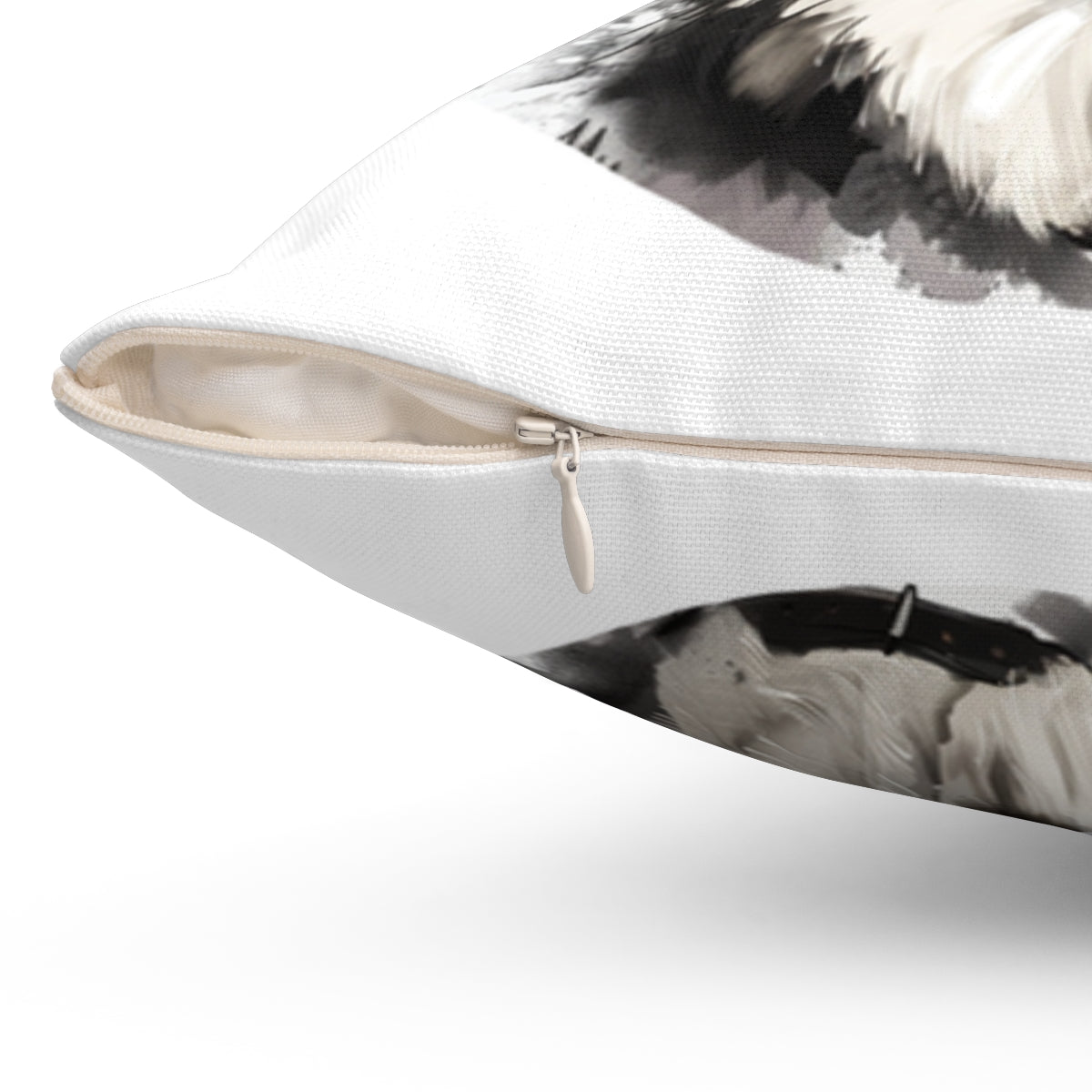 Christmas dog Cushions_Husky-1 Personalised Dog Christmas Spun Polyester Square Throw Cushion with Insert