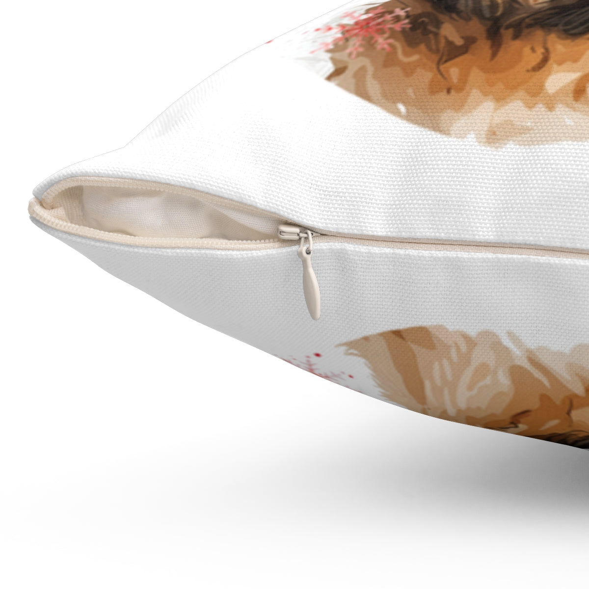 Christmas dog Cushions_Wheaten-Terrier-2 Personalised Dog Christmas Spun Polyester Square Throw Cushion with Insert - Maltese