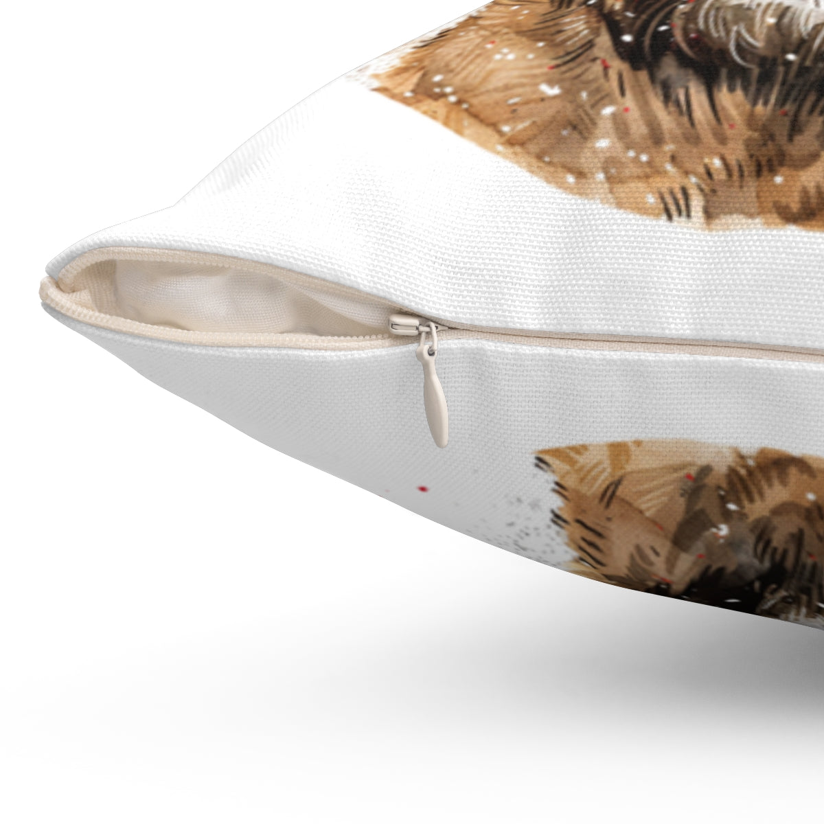 Christmas dog Cushions_Wheaten-Terrier-1 Personalised Dog Christmas Spun Polyester Square Throw Cushion with Insert - Maltese