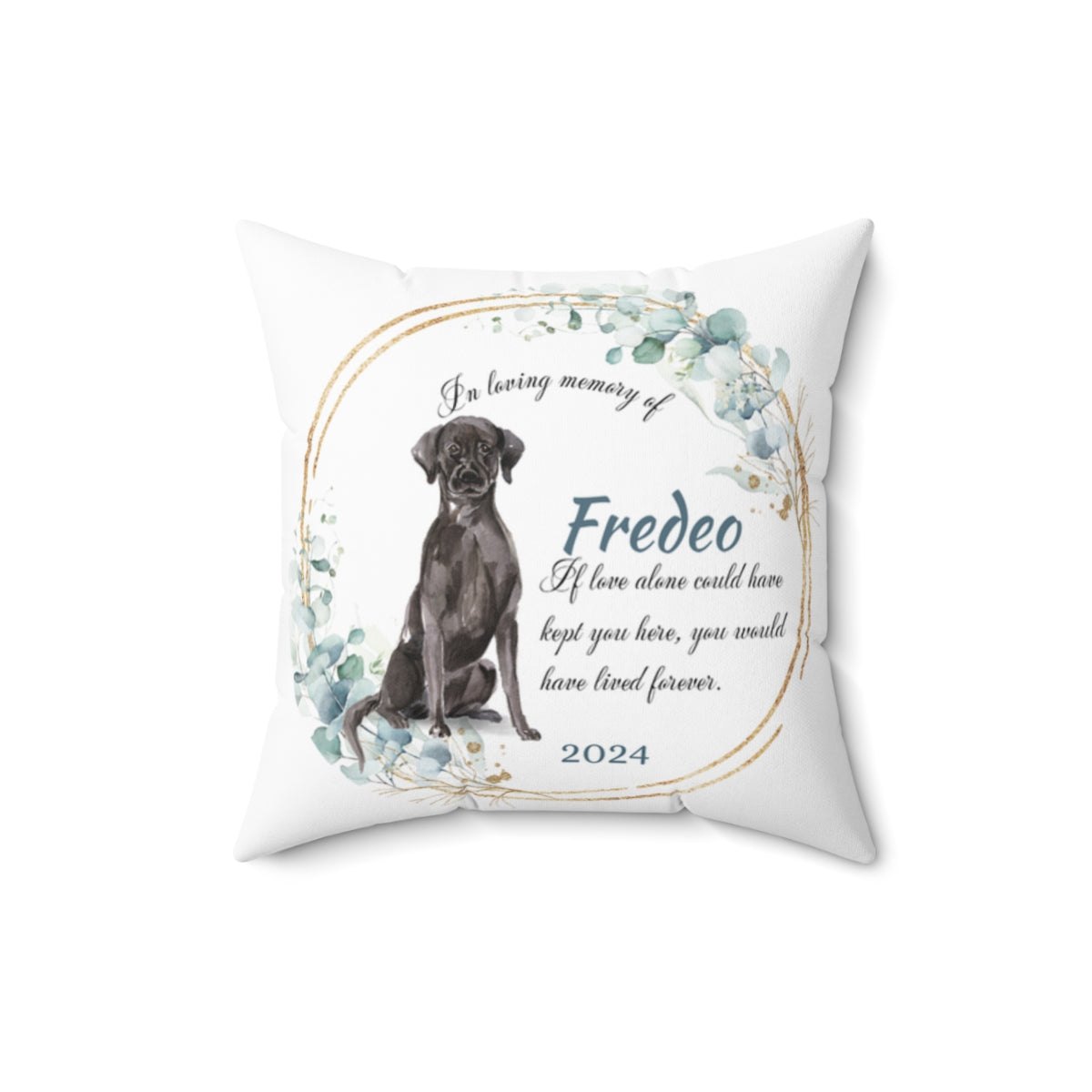 Memorial Black Lab dog Cushions Memorial Polyester Square Throw Pillow