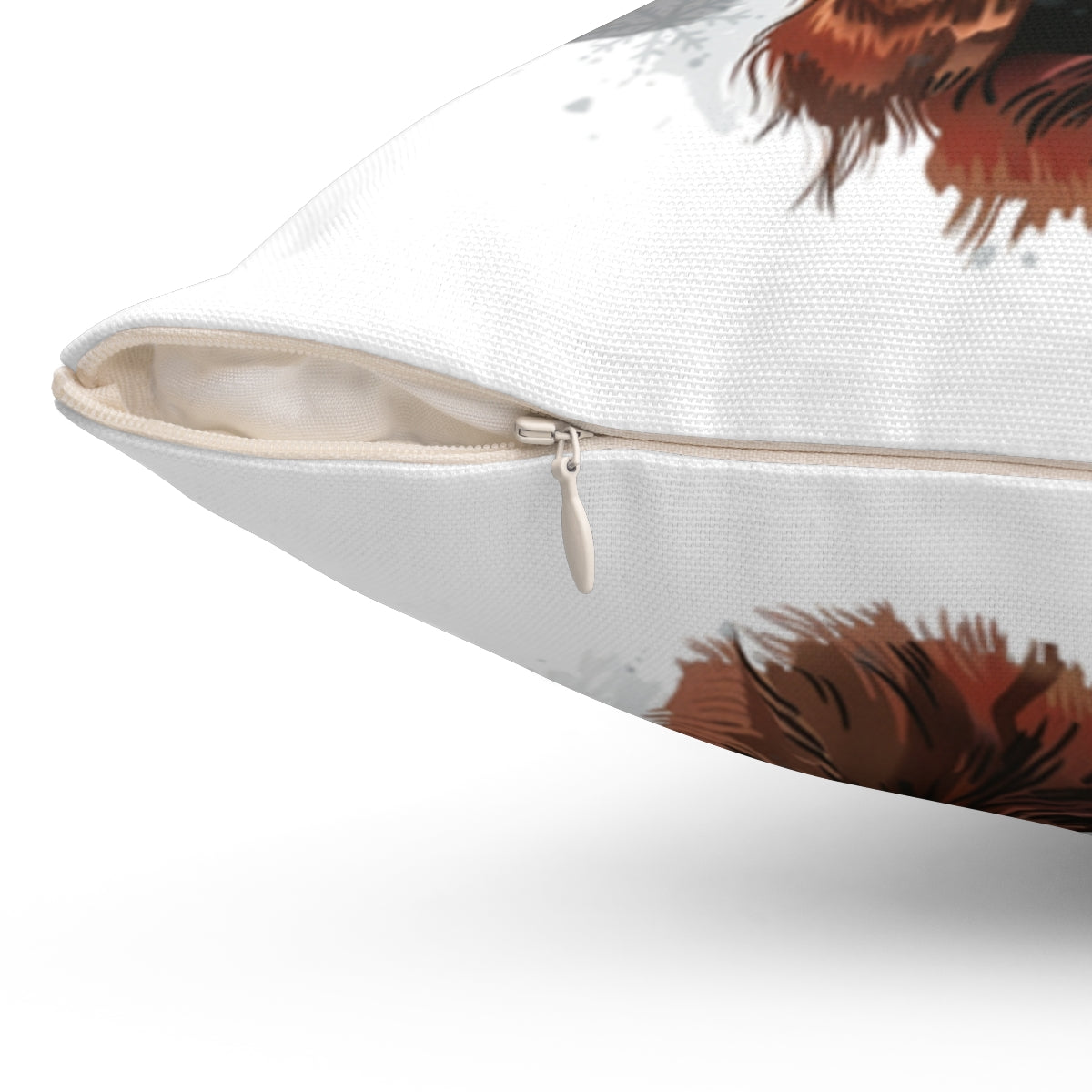 Christmas dog Cushions_Irish-Setter-1 Personalised Dog Christmas Spun Polyester Square Throw Cushion with Insert
