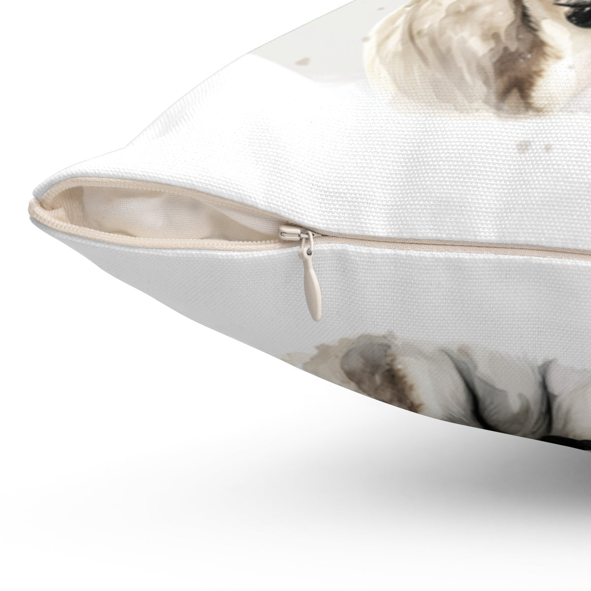 Christmas dog Cushions_English-Mastiff-2 Personalised Dog Christmas Spun Polyester Square Throw Cushion with Insert
