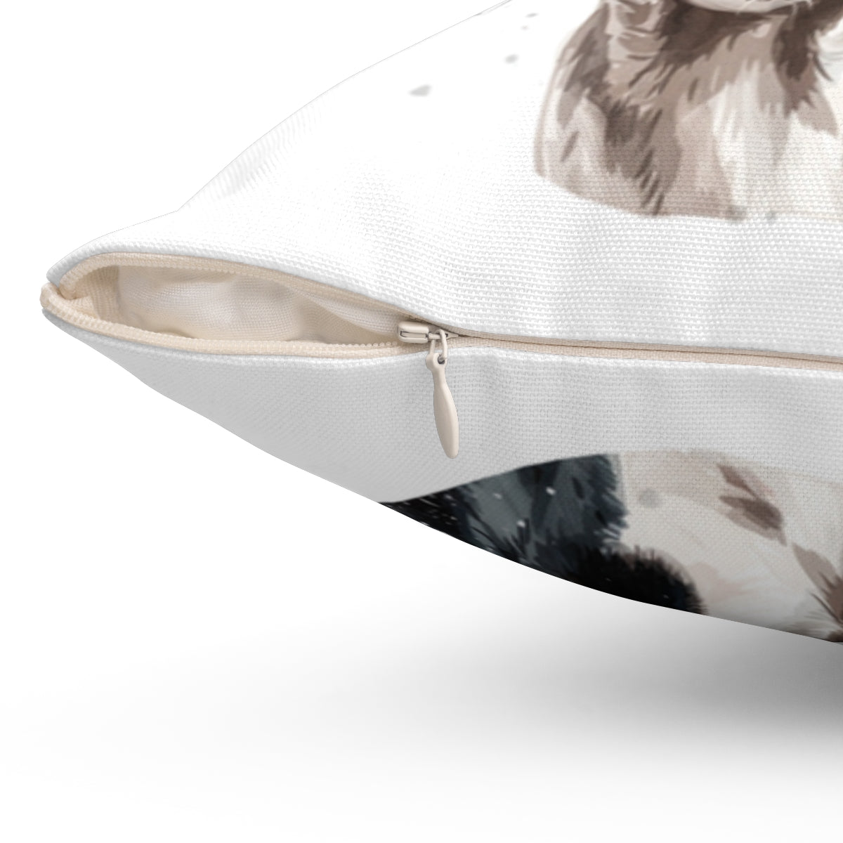 Christmas dog Cushions_Boston-Terrier-1 Personalised Dog Christmas Spun Polyester Square Throw Cushion with Insert