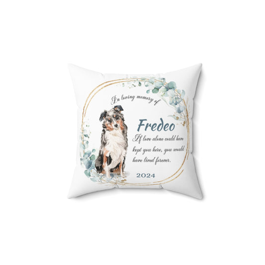 Memorial Australian Shephard Cushion Memorial Polyester Square Throw Pillow